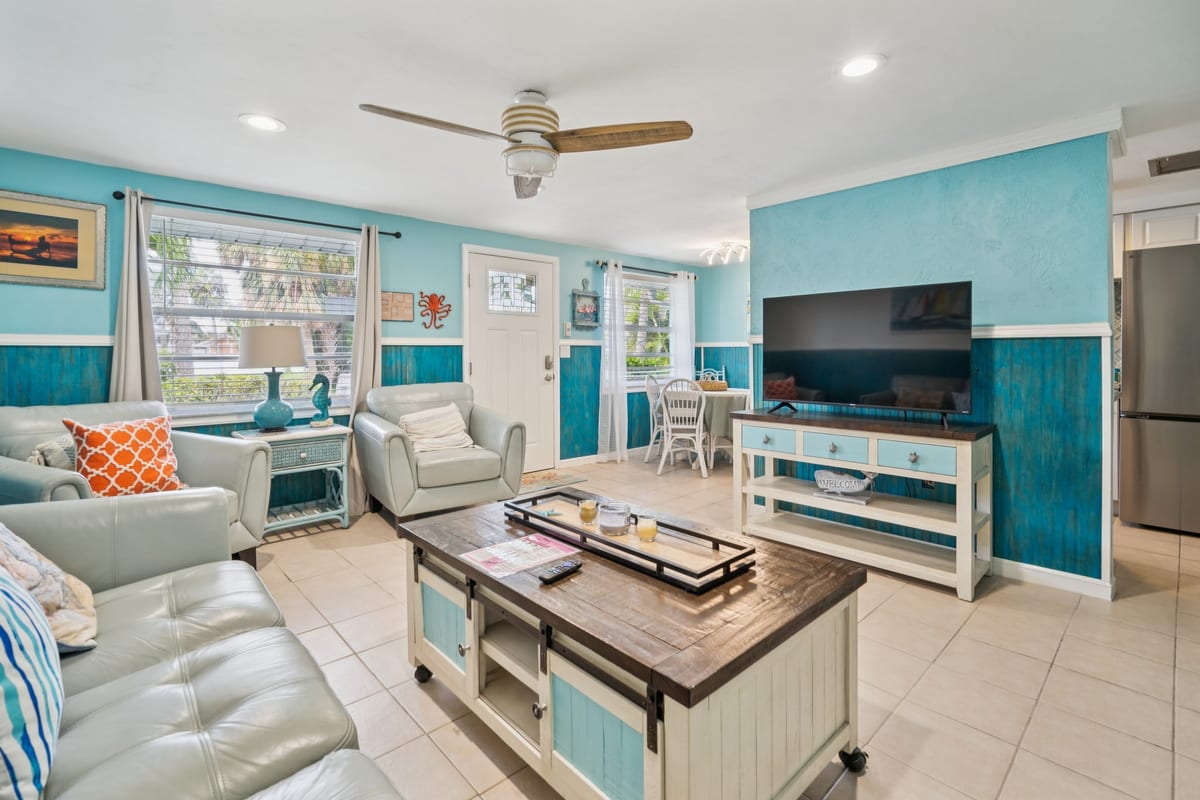 Cozy coastal living room